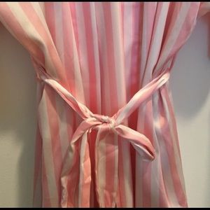 Victoria’s Secret Pink & white striped satin robe
